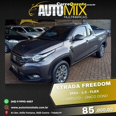 FIAT STRADA FREEDOM 1.3 FLEX 8V CS PLUS CINZA 2021 1.3 FLEX em Cascavel e Foz do Iguaçu