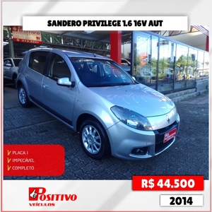 SANDERO 1.6 PRIVILEGE 16V FLEX 4P AUTOMATICO 2014