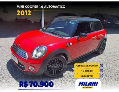 COOPER 1.6 16V GASOLINA 2P AUTOMATICO 2012