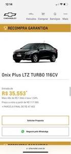 Onix Plus LTZ 24/24 zero km. Procurar Lázaro