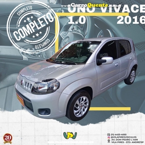 FIAT UNO VIVACE CELEB. 1.0 EVO F.FLEX 8V 5P PRATA 2016 1.0 GASOLINA em São Paulo e Guarulhos