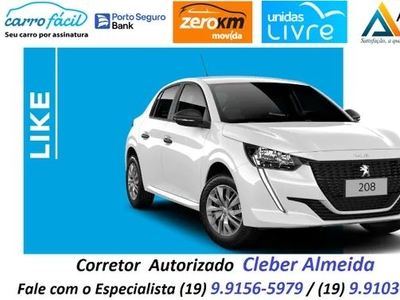 Peugeot 208 Like - 0 Km (Assine Agora) Assinatura/Locação 0 Km a partir de R$ 2.041,99/mês