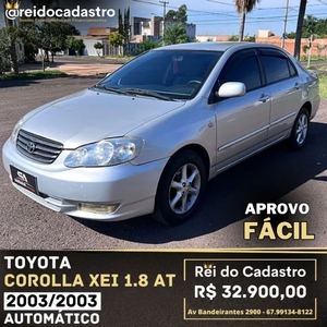 Corolla XEI 1.8 AT 2003/2003 - Completo - R$ 32.900,00 - Aprovo Fácil - Ent. 10.000,00
