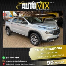 FIAT TORO FREEDOM 2.4 16V FLEX AUT. PRATA 2017 2.4 FLEX em Cascavel e Foz do Iguaçu