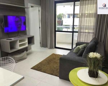 Apartamento quarto e sala medindo 48 m² mobiliado no Mondial Salvador para alugar no Camin