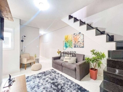 Cobertura com 2 dormitórios à venda, 80 m² por r$ 378.000,00 - vila guarani - santo andré/sp