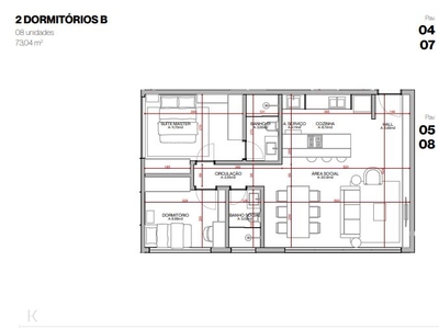 Apartamento em Agronômica, Florianópolis/SC de 73m² 2 quartos à venda por R$ 729.400,00