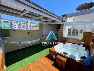 Cobertura com 2 dormitórios à venda, 86 m² - santa maria - santo andré/sp