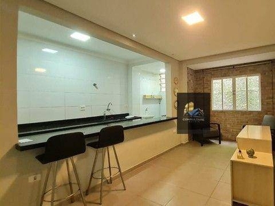 Apartamento com 1 dormitório para alugar, 50 m² por R$ 1.590,01/mês - Centro - São Vicente