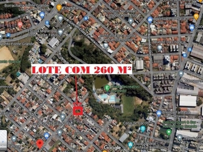 Lote comercial e residencial com 260 m² em contagem.