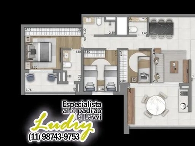 Apartamento 94m² 3 Dormitorios c suite 2 vagas cobertas, metrô Brooklin