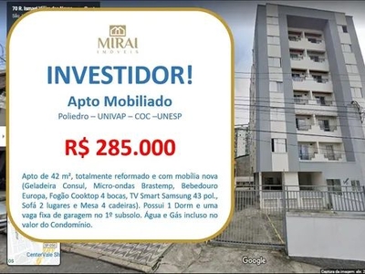 Apartamento com 1 dormitório à venda, 42 m² por R$ 285.000 - Jardim São Dimas - São José d