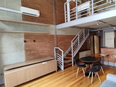 Apto Loft Duplex Itaim 90m² 1 Suíte Cozinha Americana 2 Vagas Depósito Mobiliado