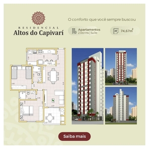 Apartamento em Vila São José, Taubaté/SP de 75m² 2 quartos à venda por R$ 329.000,00