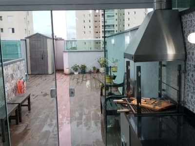 Cobertura com 160 m2 no valparaiso, 3 dorm, 1 suíte, 2 vagas