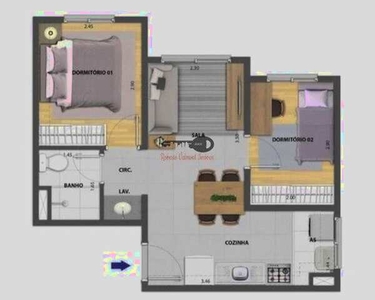 Apartamento à venda com 2 dormitórios em Tatuapé, São paulo cod:AP0448_RRX