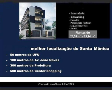 Apartamento com 1 dormitório à venda, 25 m² por R$ 192.000,00 - Santa Mônica - Uberlândia