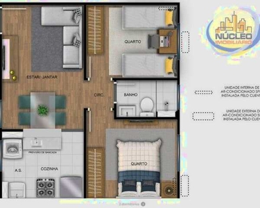 Apartamento com 2 dormitórios à venda, 39 m² por R$ 187.990,00 - João Costa - Joinville/SC