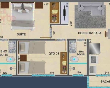 Apartamentos com 2 dormitórios à venda, 49m² e 50m² a partir de R$ 192.000 - Daniel Fonsec