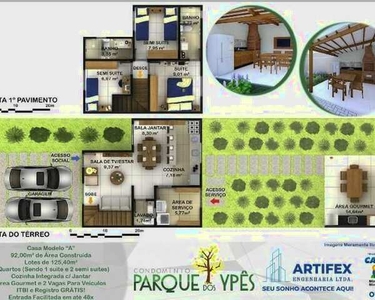 Casa 3 quartos com suite, 2 semi suites, doc grátis, entrada facil, Bairro Novo Jaraguá