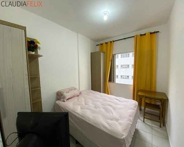 APARTAMENTO COM VISTA PARA O MAR NA MIRIM EM PRAIA GRANDE MOBILIADO 1 DORMITÓRIO, SALA, CO