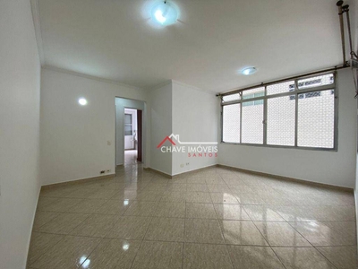 Apartamento em Aparecida, Santos/SP de 94m² 2 quartos para locação R$ 2.500,00/mes