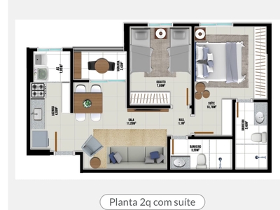 Apartamento em Parque Oeste Industrial, Goiânia/GO de 54m² 2 quartos à venda por R$ 238.840,00