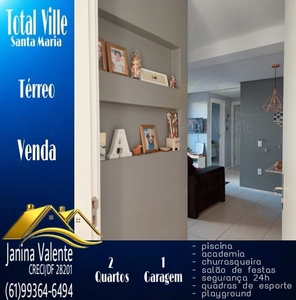 Apartamento em Setor Meireles Total Ville, Santa Maria/DF de 88m² 2 quartos à venda por R$ 50.000,00