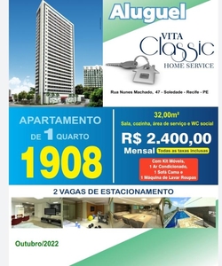 Apartamento em Soledade, Recife/PE de 10m² 1 quartos para locação R$ 2.400,00/mes