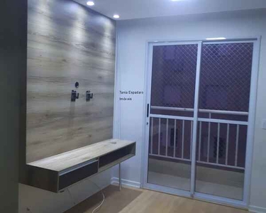 Apto de 45m2, 2 dormitórios 1 vaga, com móveis planejados, gesso, piso laminado e porcelan