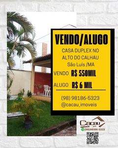 Casa em Alto do Calhau, São Luís/MA de 10m² 4 quartos à venda por R$ 549.000,00 ou para locação R$ 6.000,00/mes