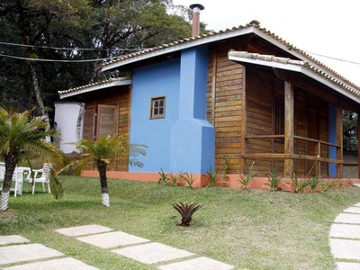 Campos do Jordão (Alto do Capivari). Chalé azul, charmoso e confortável, no topo da montanha.