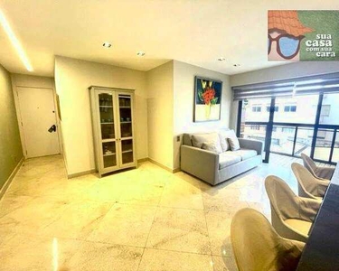 Apartamento mobiliado para alugar, 80m2, 2 quartos(1 suíte), na orla de Ipanema, prédio lu