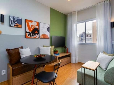 Apartamento com 1 quarto para alugar, 28m² - santa cecília