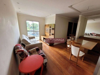 Apartamento com 3 dormitórios para alugar, 75 m² por r$ 2.045,00/mês - jardim nova ipanema - guarulhos/sp