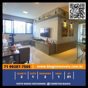 Apartamento para venda com 81 metros quadrados com 2 quartos em Stiep - Salvador - BA