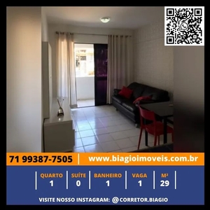Apartamento para venda possui 29 metros quadrados com 1 quarto em Rio Vermelho - Salvador