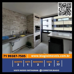 Apartamento para venda possui 77 metros quadrados com 2 quartos em Canela - Salvador - BA