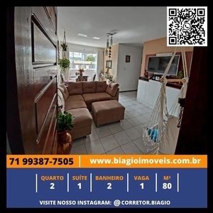 Apartamento para venda possui 80 metros quadrados com 2 quartos em Luiz Anselmo - Salvador