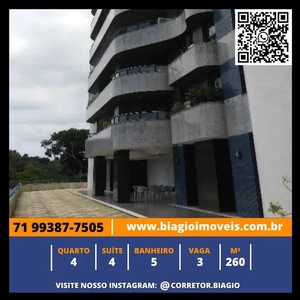 Apartamento para venda tem 260 metros quadrados com 4 quartos em Itaigara - Salvador - BA