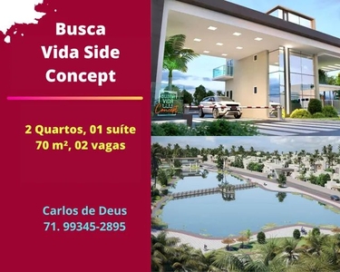 Busca Vida Side Concept, 2 quartos, 01 suíte, 70 m², 2 vagas, no melhor de Abrantes