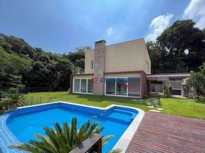 Casa com 4 dormitórios, 493 m² - venda por r$ 2.850.000,00 ou aluguel por r$ 20.037,00/mês - pousada dos bandeirantes - carapicuíba/sp