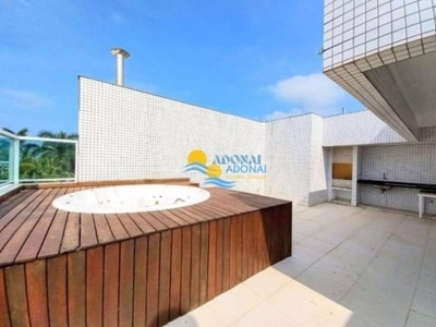 Cobertura com 3 dormitórios à venda, 167 m² por r$ 1.500.000,00 - tombo - guarujá/sp