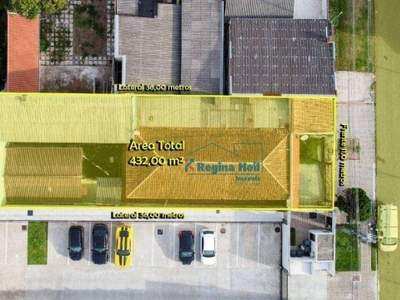 Terreno à venda, 432 m² por r$ 700.000,00 - lindóia - curitiba/pr