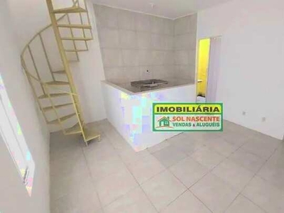 Apartamento com 1 dormitório para alugar, 45 m² por R$ 652,00/mês - Cajazeiras - Fortaleza
