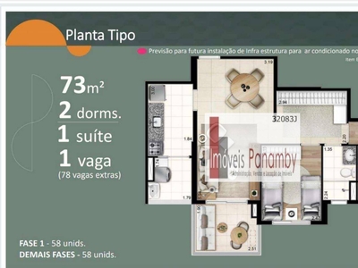Apartamento em Jardim Caboré, São Paulo/SP de 73m² 2 quartos à venda por R$ 739.000,00
