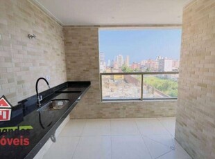 Apartamento frente rua alto padrão pronto 2 quartos (1 suíte) à venda, 69 m² por r$ 535.000 financiamento banco canto do forte praia grande sp