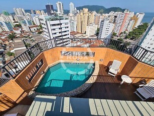 Cobertura Duplex próximo da praia a venda em Santos, localizado no bairro da Aparecida.