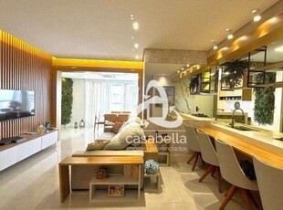 Apartamento com 3 dormitórios para alugar, 123 m² por r$ 13.500,00/mês - gonzaga - santos/sp