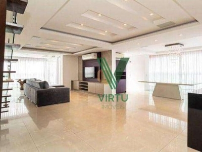 Cobertura com 3 dormitórios para alugar, 290 m² - jardim botânico - curitiba/pr